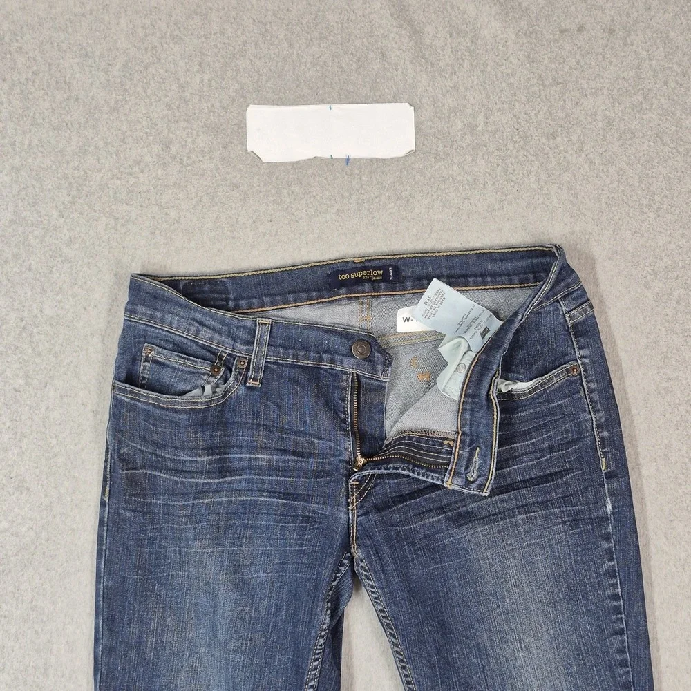 Levi's 524 Women Jeans 11M Blue Denim Too Superlow Jeans 26